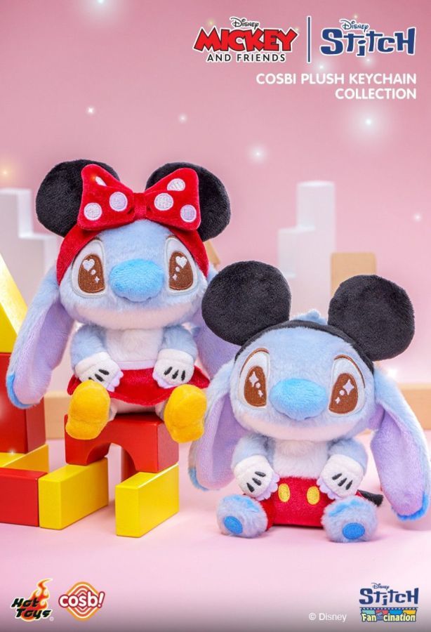 Lilo & Stitch - Stitch as Mickey & Friend – Cosbi Plush Keychain Collection (Display of 6)