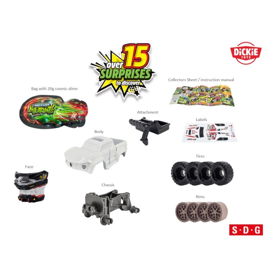 Motor Mutants - Blind Egg Build-A-Vehicle Wave 1 (Display of 9)