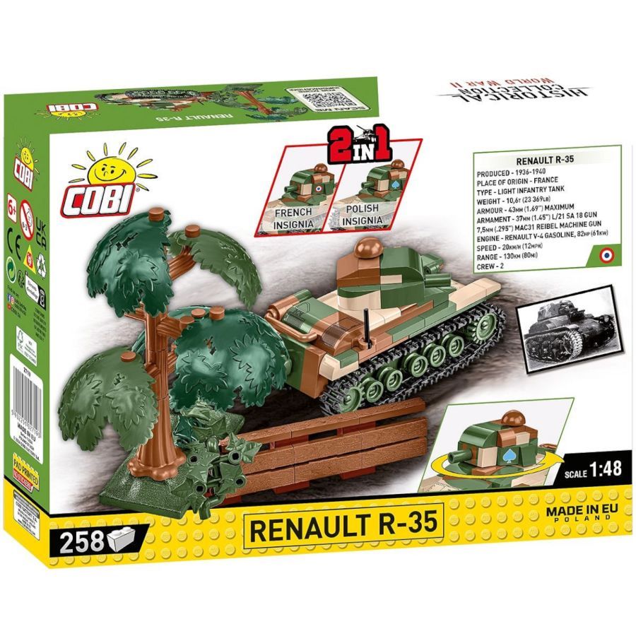World War 2 - Renault R-35 Construction Brick Set (258 Pieces)