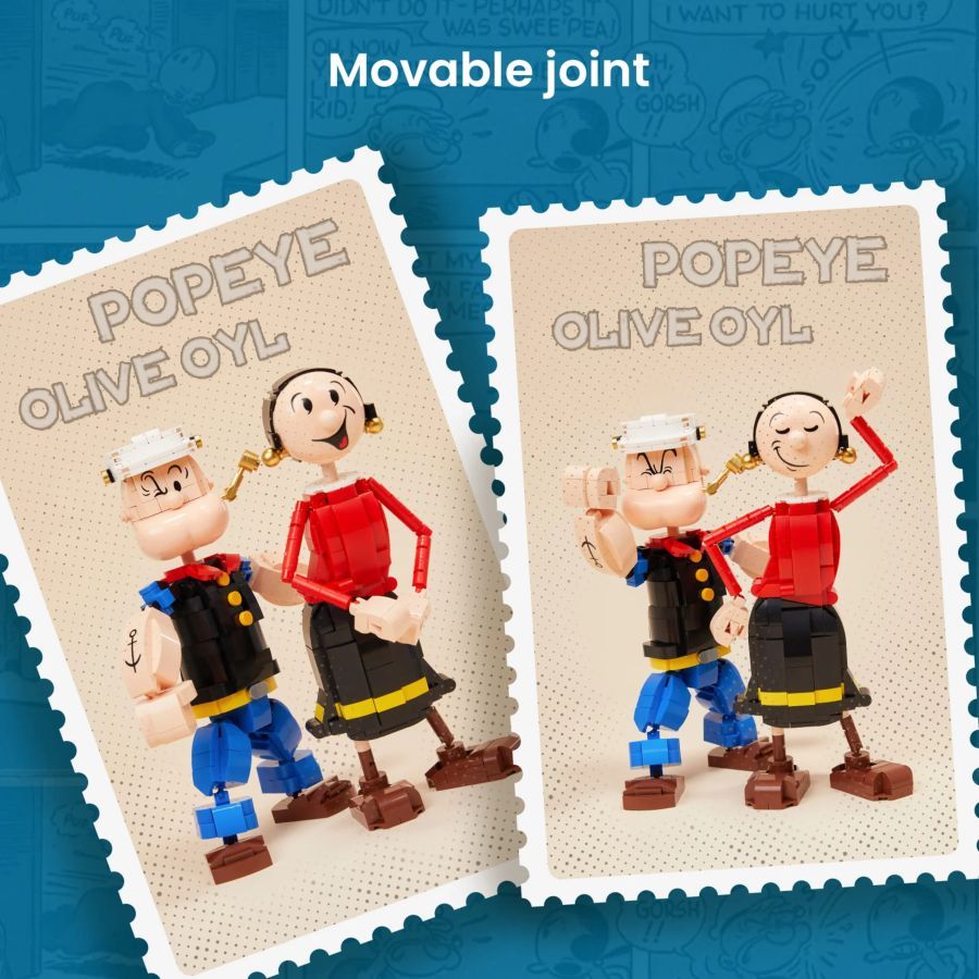 Popeye - Popeye w/Olive Figure Set (1209 Piece Kit)