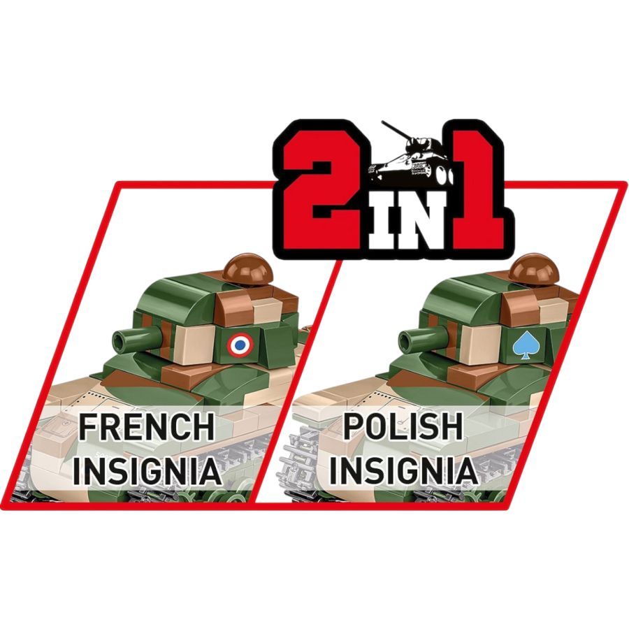 World War 2 - Renault R-35 Construction Brick Set (258 Pieces)