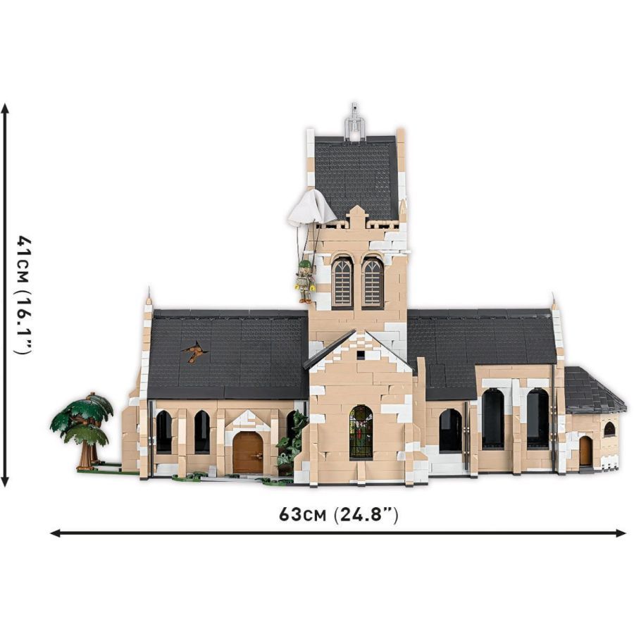 World War 2 - Sainte-Mere-Eglis Church Construction Brick Set (2280 Pieces)
