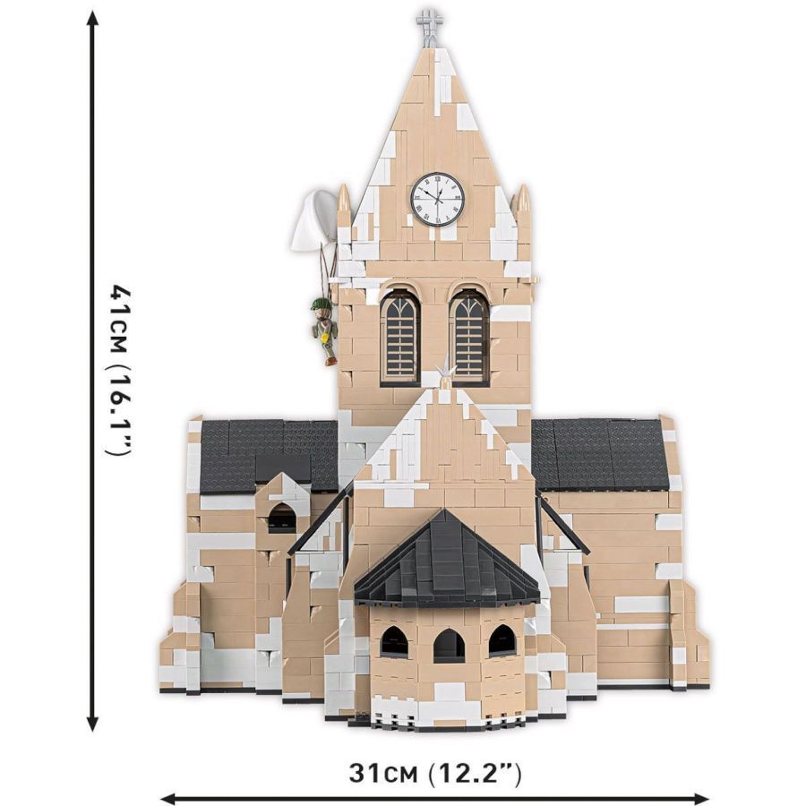 World War 2 - Sainte-Mere-Eglis Church Construction Brick Set (2280 Pieces)