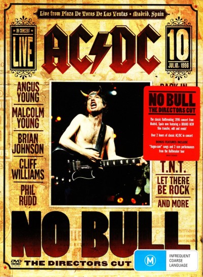 AC/DC No Bull The Director's Cut DVD