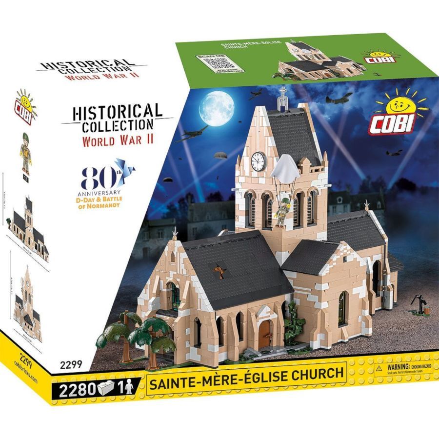 World War 2 - Sainte-Mere-Eglis Church Construction Brick Set (2280 Pieces)