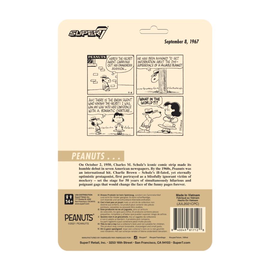 Peanuts - Secret Agent Snoopy ReAction 3.75″ Action Figure