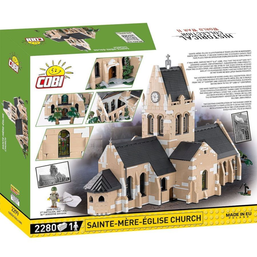 World War 2 - Sainte-Mere-Eglis Church Construction Brick Set (2280 Pieces)
