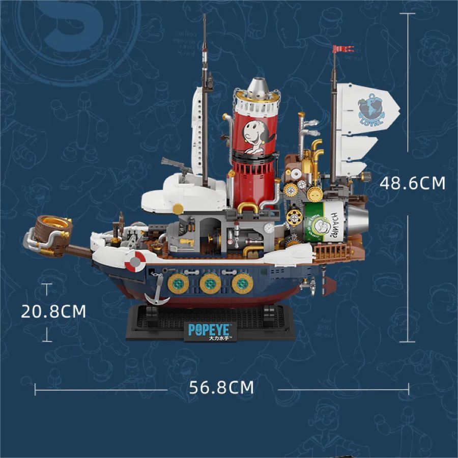 Popeye - Popeye’s Adventure Ship (1845 Piece Kit)
