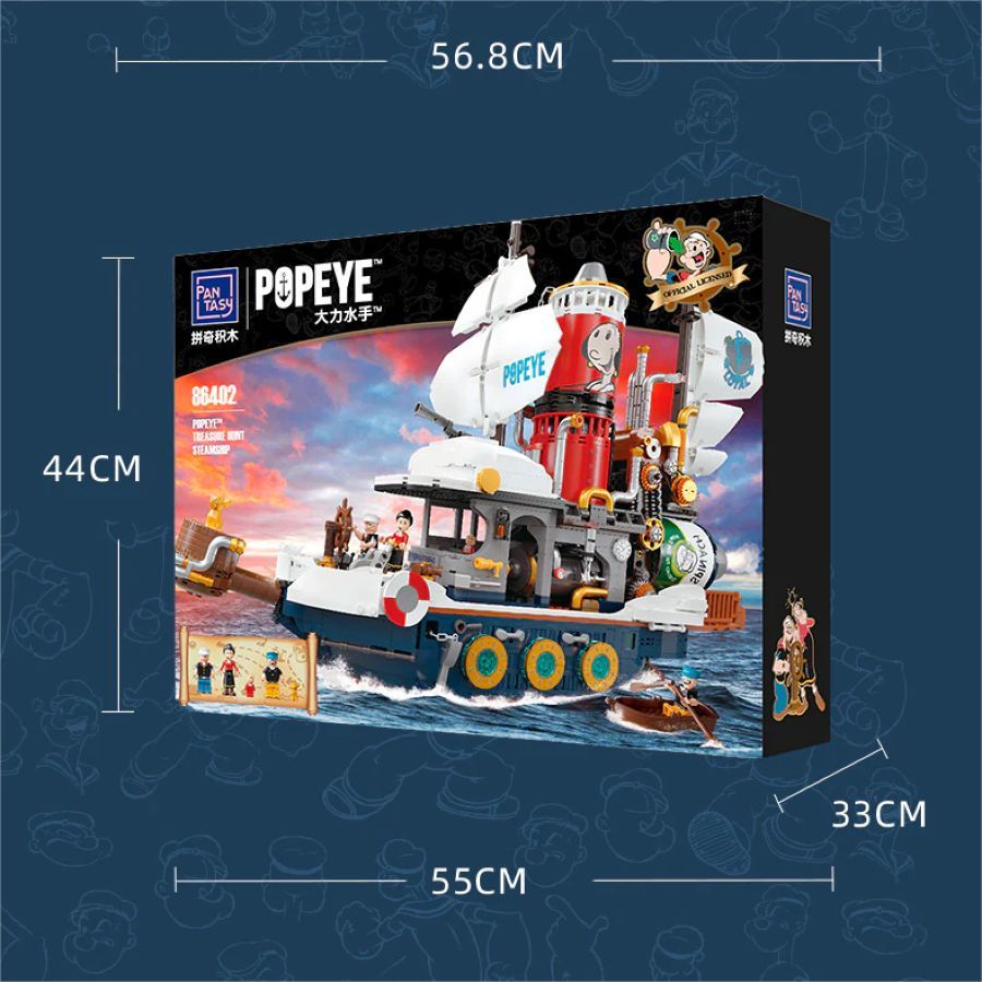 Popeye - Popeye’s Adventure Ship (1845 Piece Kit)