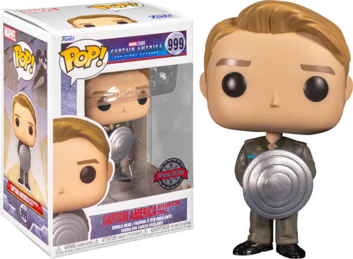 Captain America: The First Avenger - Cap With Prototype Shield Metallic (Pop! Vinyl)