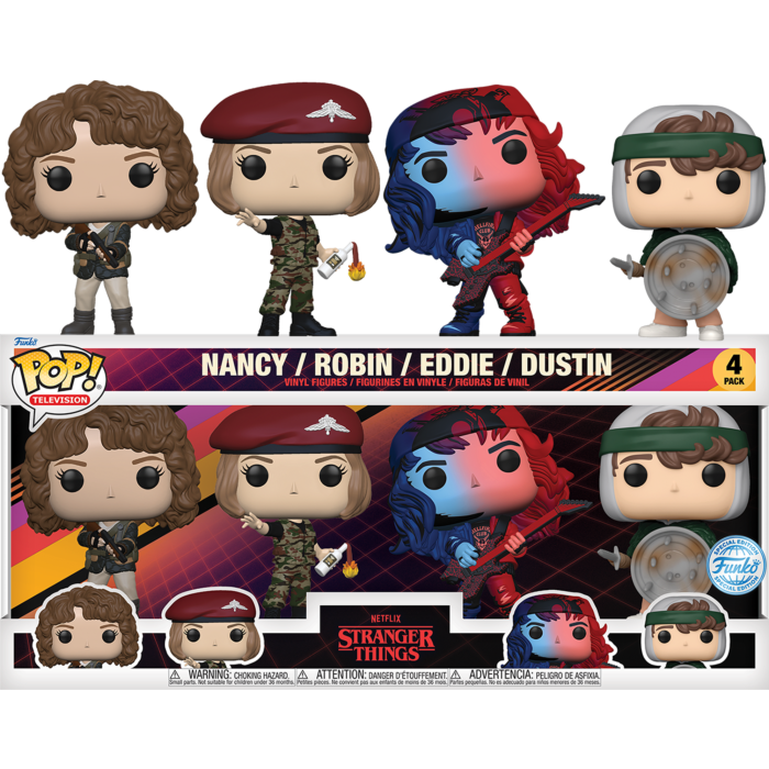 Stranger Things - Nancy / Robin / Eddie / Dustin 4-Pack (Pop! Vinyl)