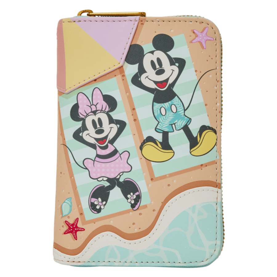 Mickey & Minnie - Beach Fun Zip Around Wallet