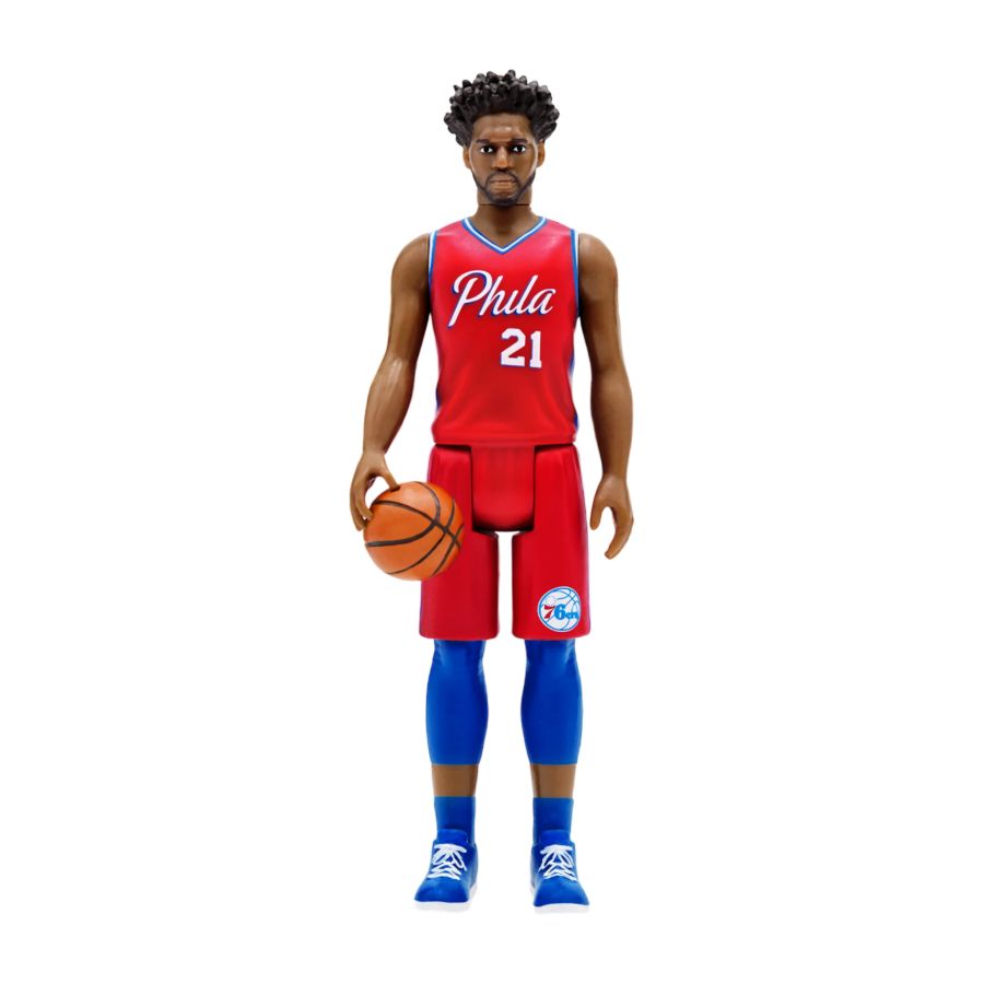 NBA - Joel Embiid Philadelphia 76ers Red Stat Supersports ReAction 3.75″ Action Figure