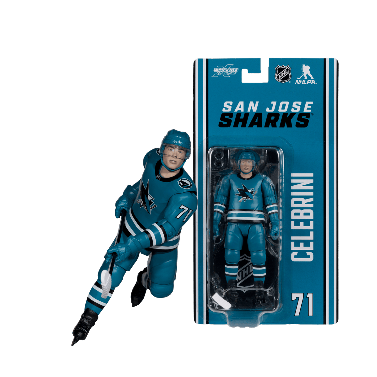 NHL - Macklin Celebrini (San Jose Sharks) 6″ Articulated Figure