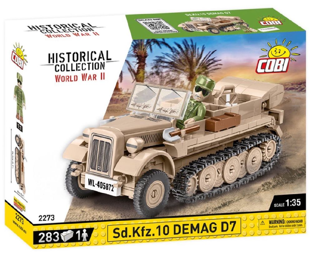 World War 2 - SD KFZ 10 Demag D7 Construction Brick Set (283 Pieces)