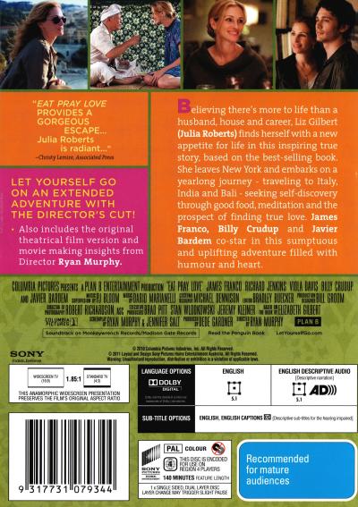 Eat Pray Love DVD
