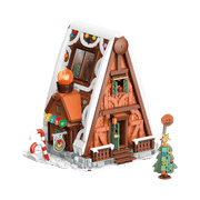 JAKI - Christmas Snow House Plastic Brick Model Kit (1711 Piece Set)
