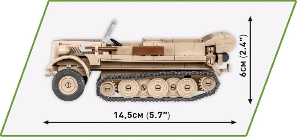 World War 2 - SD KFZ 10 Demag D7 Construction Brick Set (283 Pieces)