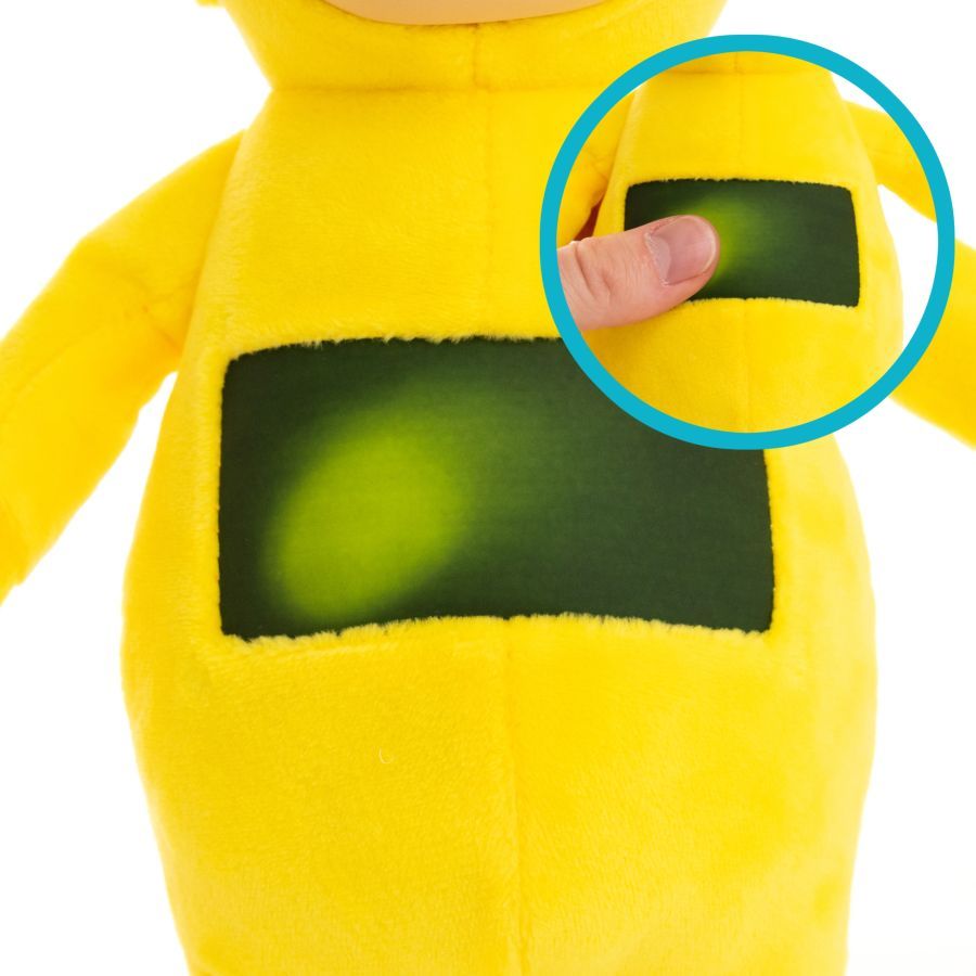 Teletubbies - Laa Laa 8” Plush with Interactive Color Changing Belly Patch