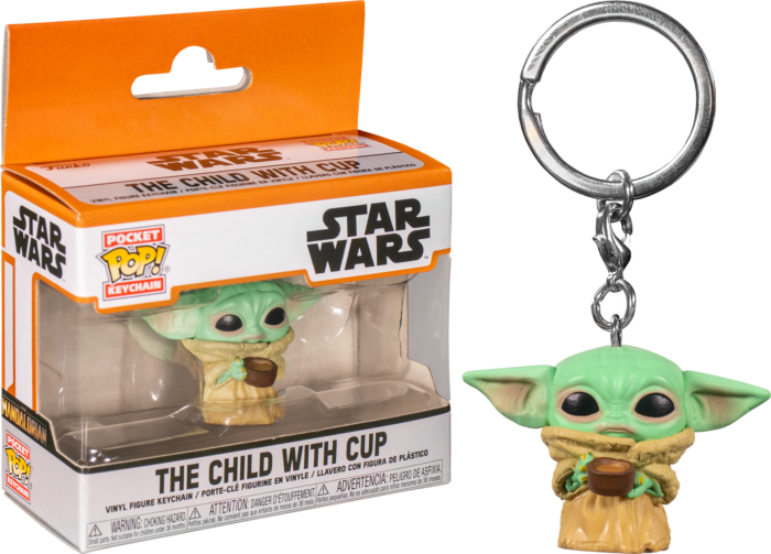 Star Wars Mandalorian - The Child With Cup Pocket Keychain (Pop! Vinyl)