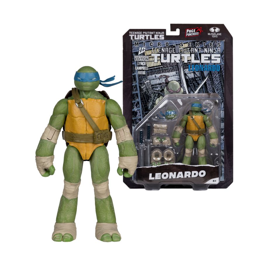 Teenage Mutant Ninja Turtles - Leonardo Page Punchers 5″ Figure with Comic