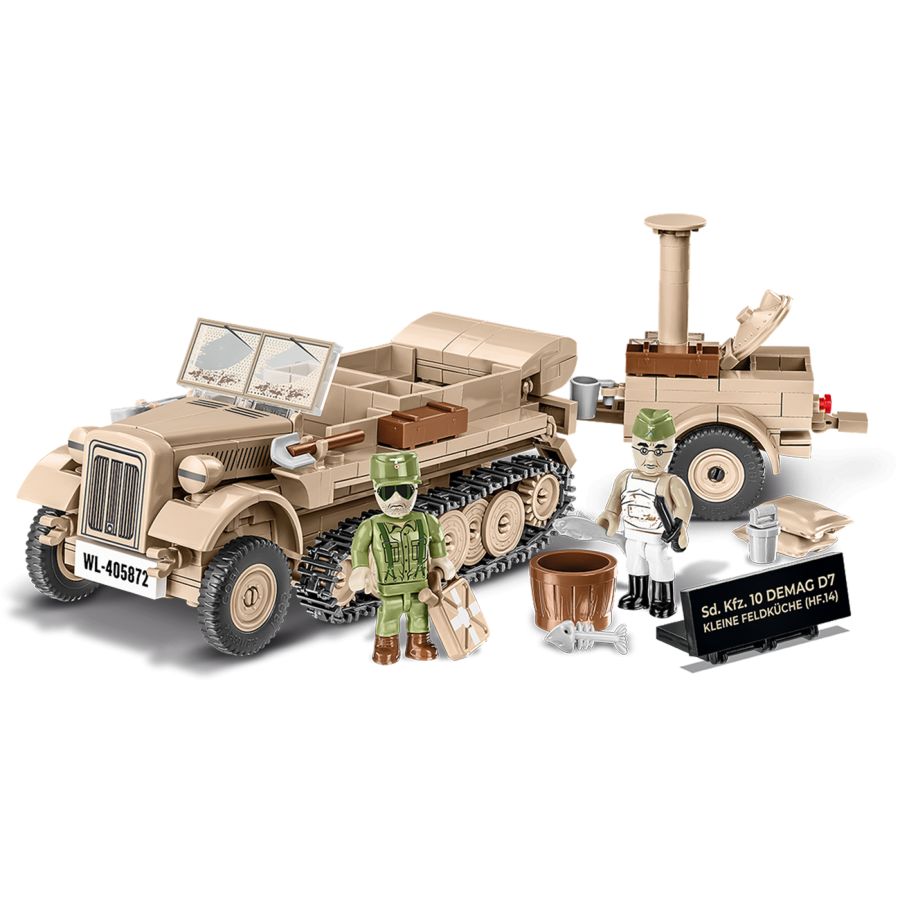 World War 2 - SD. KFZ. 10 & Field Kitchen Construction Brick Set (367 Pieces)