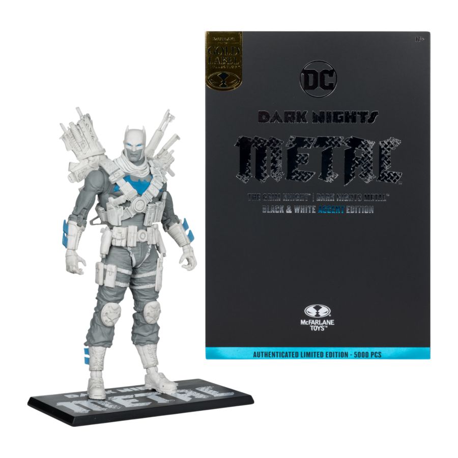 DC Multiverse - The Grim Knight B&W With Accent Gold Label 7″ Figure