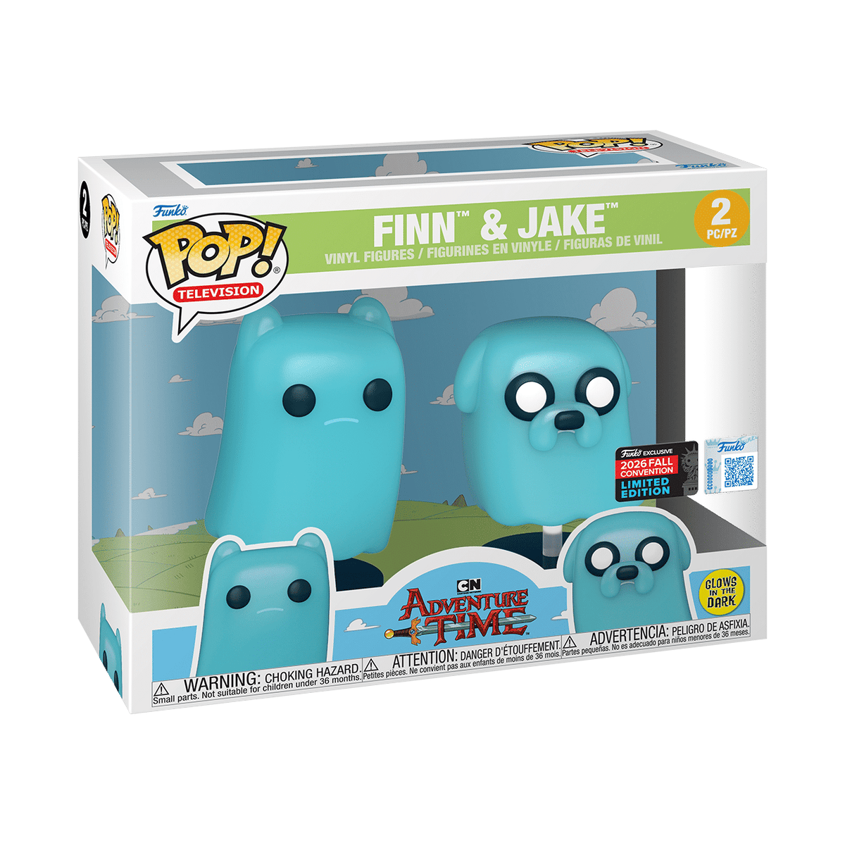 Adventure Time - Ghost Finn & Ghost Jake 2026 NYCC Exclusive (Pop! 2-Pack)
