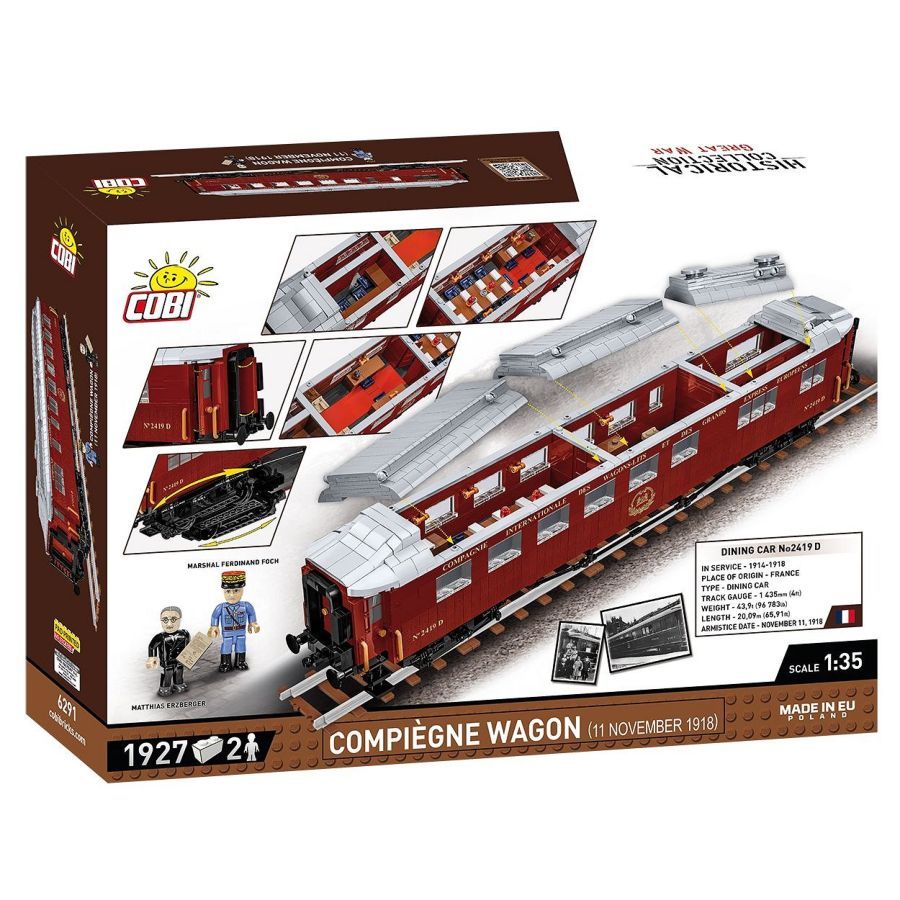 Trains - 1918 Compiegne Wagon Construction Brick Set (1927 Pieces)