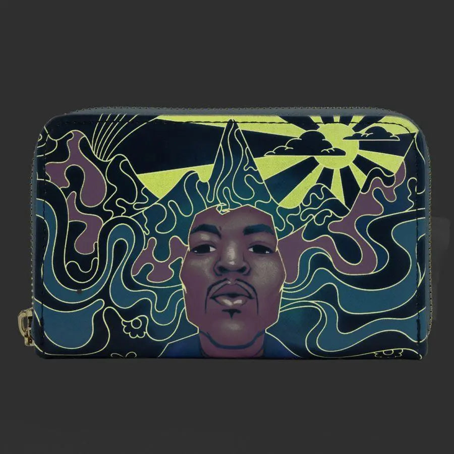 Jimi Hendrix - Psychadelic Landscape Glow Zip Purse