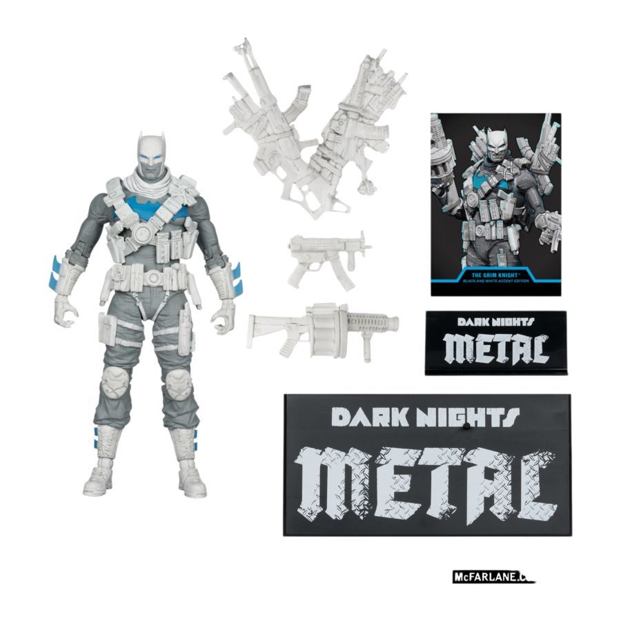 DC Multiverse - The Grim Knight B&W With Accent Gold Label 7″ Figure