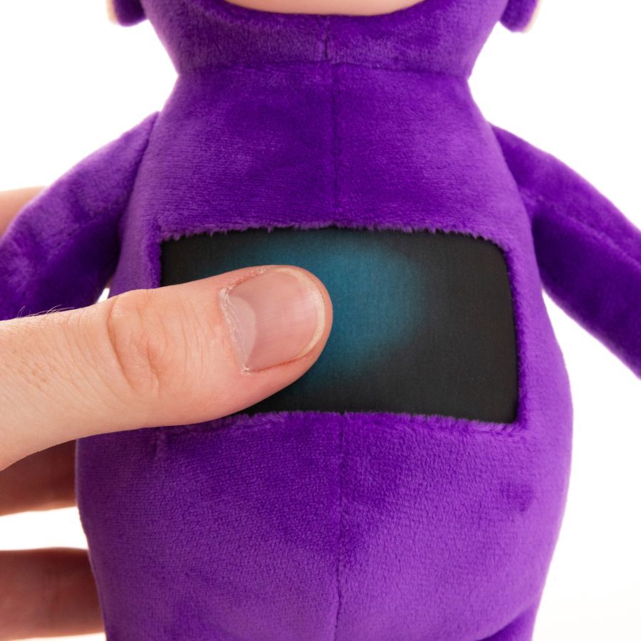 Teletubbies - Tinky Winky 8” Plush with Interactive Color Changing Belly Patch
