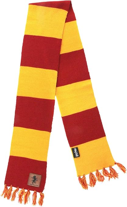 Harry Potter - Gryffindor Patch Striped Scarf