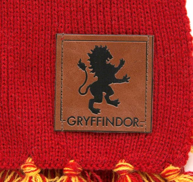 Harry Potter - Gryffindor Patch Striped Scarf