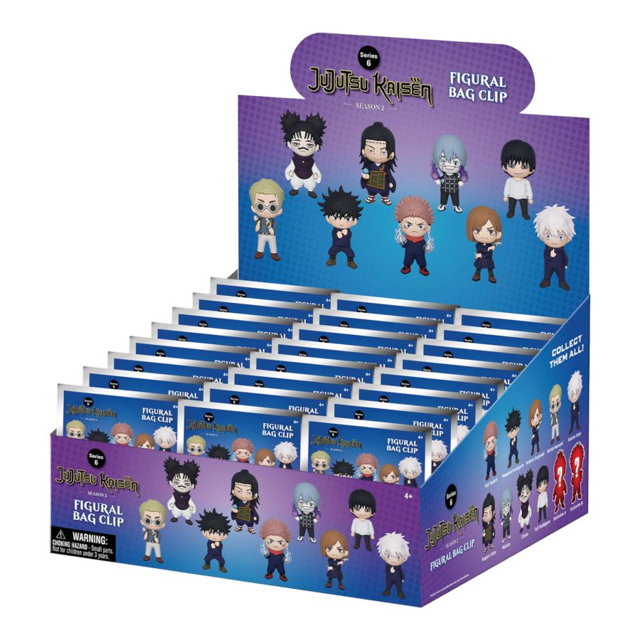 Jujutsu Kaisen - 3D PVC Bag Clips Series 6 Blind Bag (Display of 24)