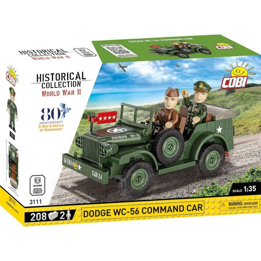 World War 2 - Dodge WC-56 Command Car Construction Brick Set (208 Pieces)