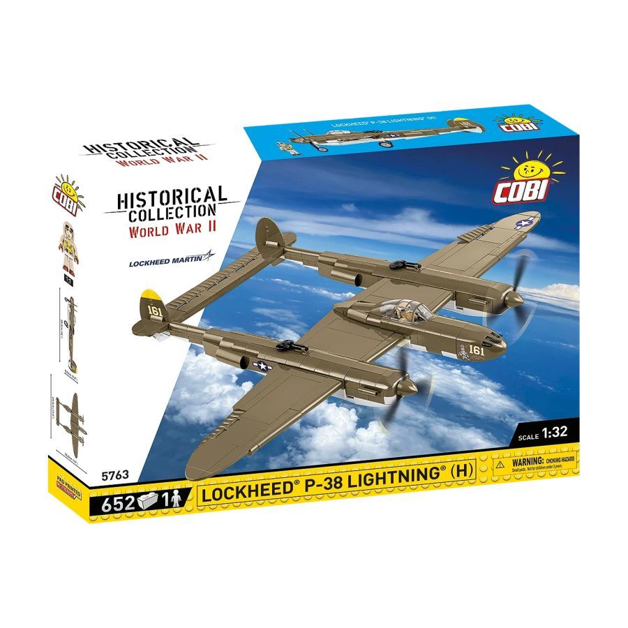 World War 2 - Lockheed P-38H Lightning Construction Brick Set (652 Pieces)