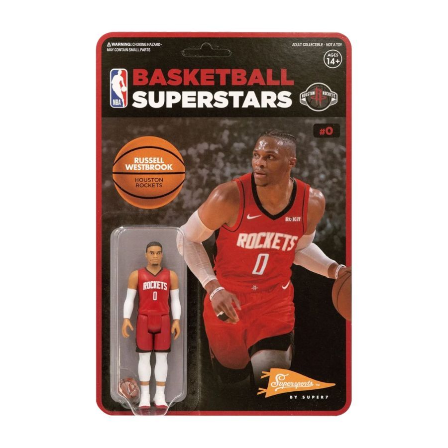 NBA - Russell Westbrook Houston Rockets Supersports ReAction 3.75″ Action Figure
