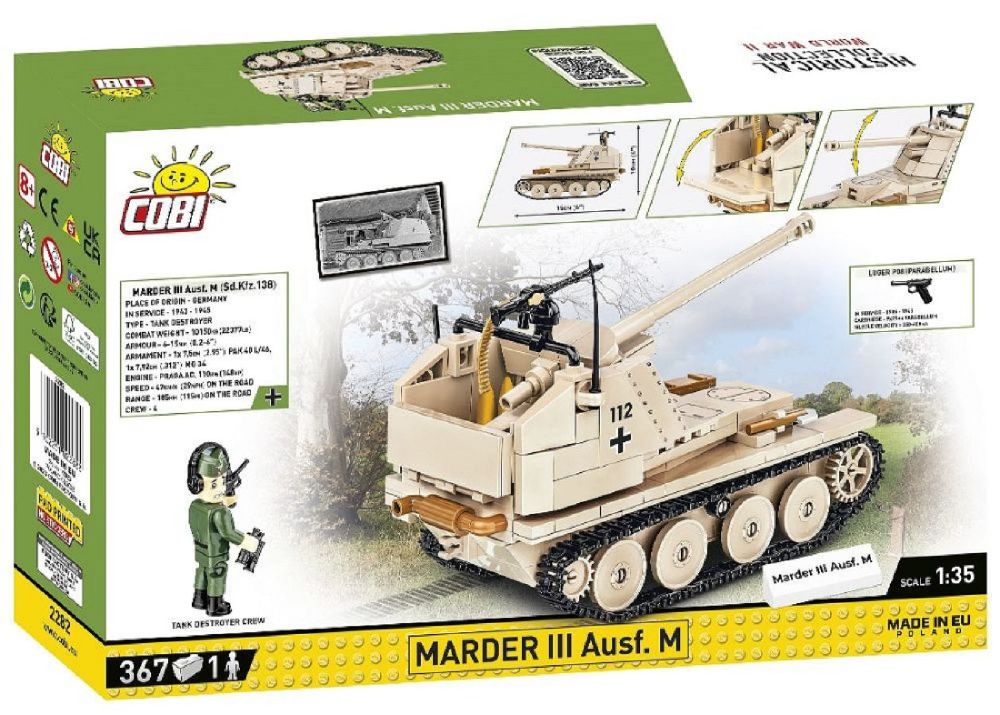 World War 2 - Sd.Kfz. 138 Marder III Ausf.M Construction Brick Set (363 Pieces)