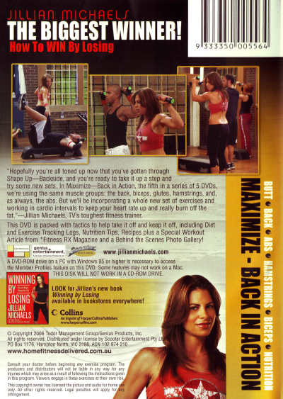 Jillian Michaels The Biggest Winner!: Maximise Back in Action DVD