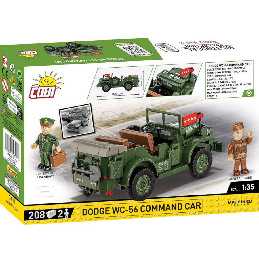 World War 2 - Dodge WC-56 Command Car Construction Brick Set (208 Pieces)