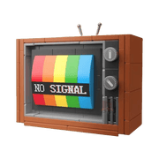 JAKI - Retro Color Television Plastic Brick Model Kit (132 Piece Set)