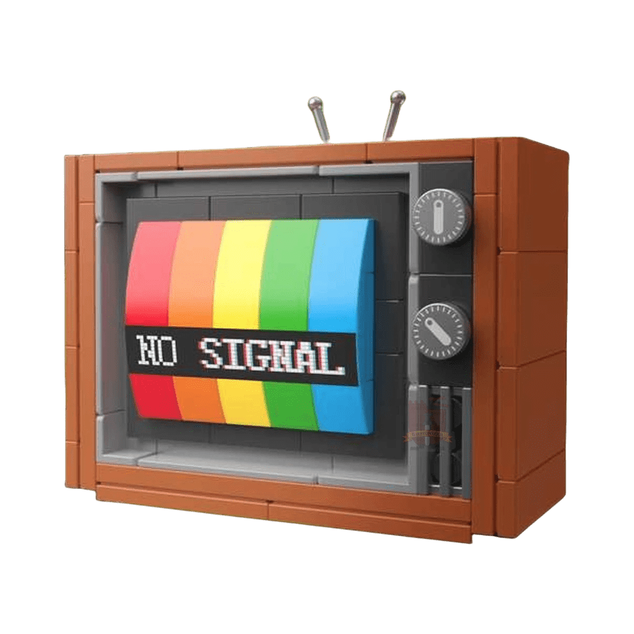 JAKI - Retro Color Television Plastic Brick Model Kit (132 Piece Set)