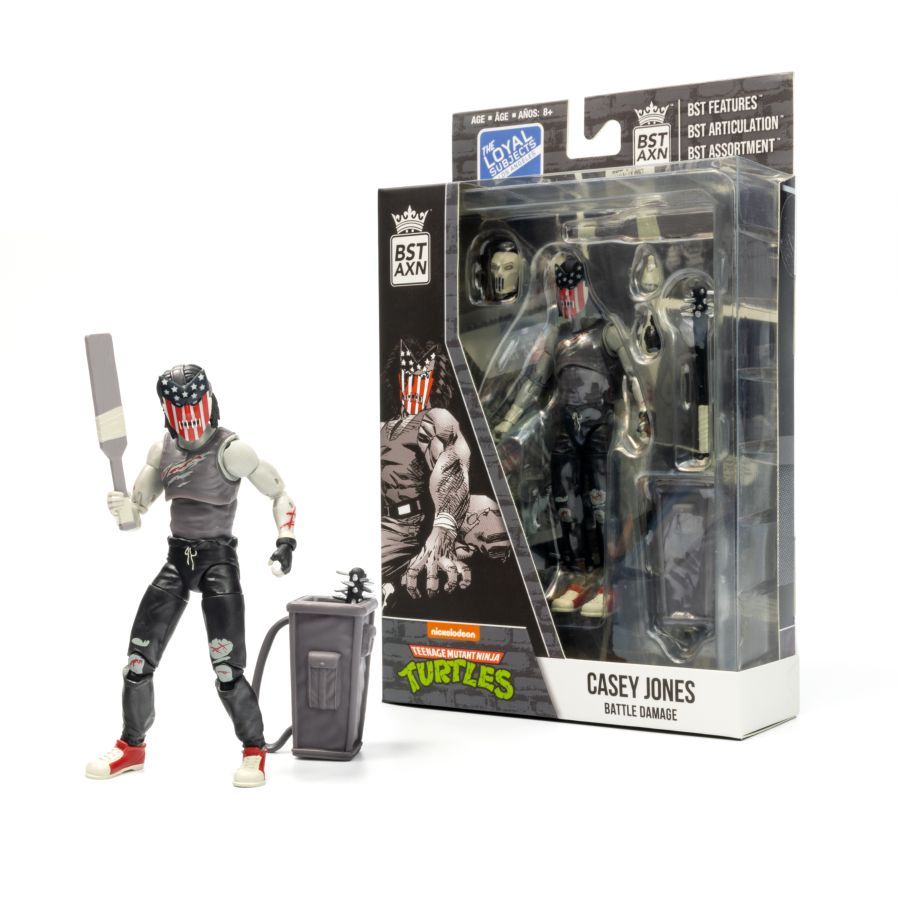Teenage Mutant Ninja Turtles (comics) - Casey Jones Battle DMG 5″ BST AXN Figure