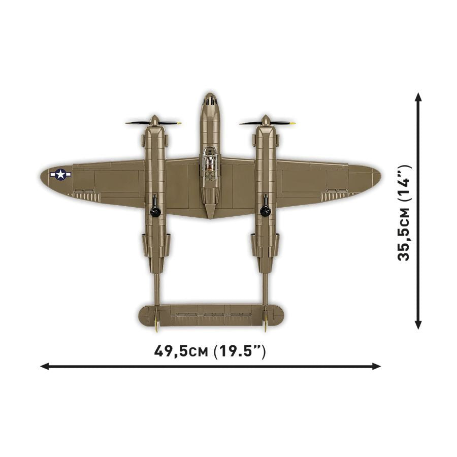 World War 2 - Lockheed P-38H Lightning Construction Brick Set (652 Pieces)