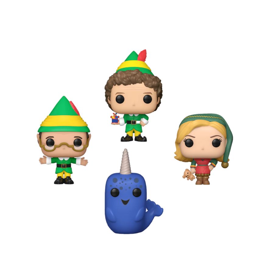 Elf - Tree Holiday Pocket 4-Pack (Pop! Vinyl)
