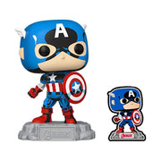 Marvel Comics - Captain America 60th Anniversary With Pin (Pop! Vinyl)