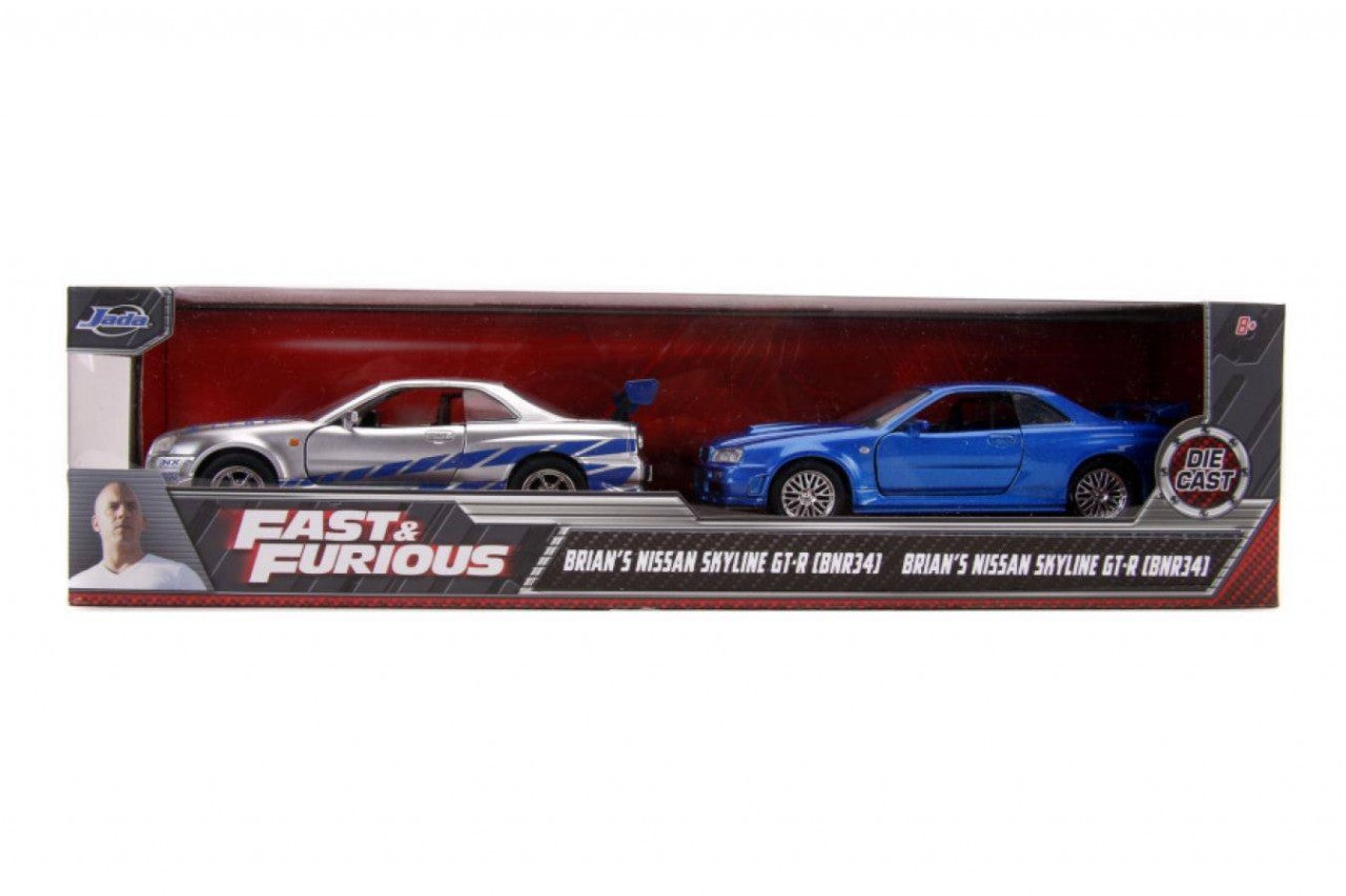 Fast And Furious - Brian's Nissan Skyline GT-R Twin Pack 1:32 Scale (Model Car)
