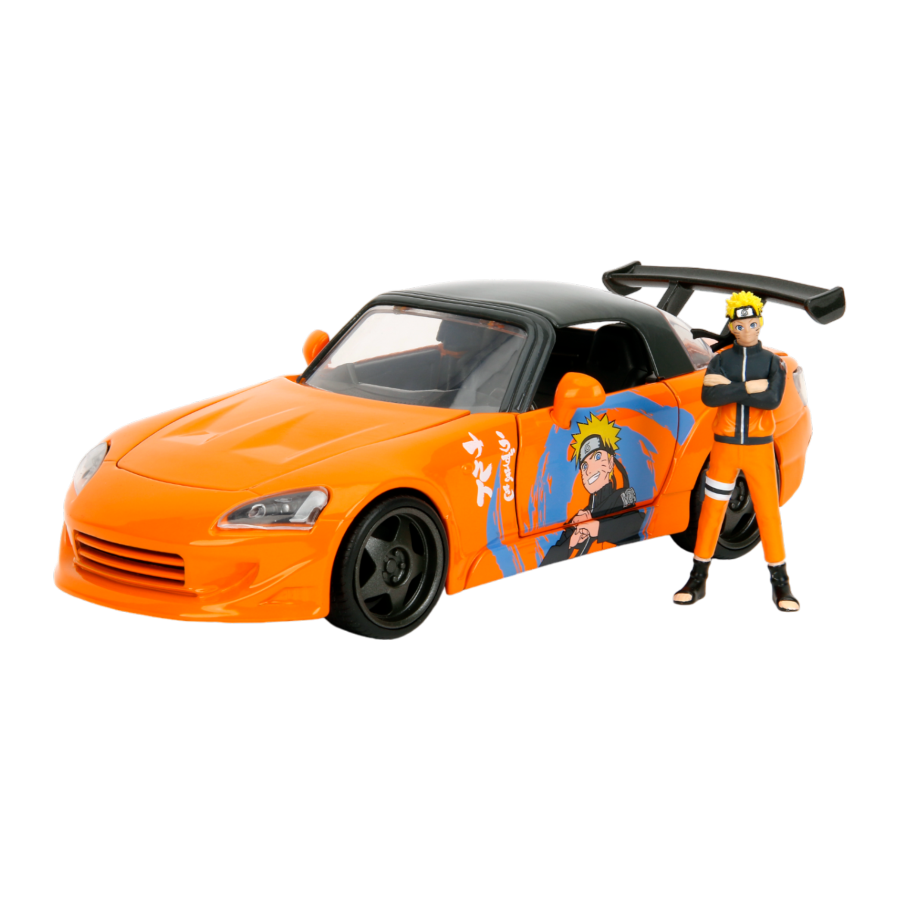 Naruto - 2001 Honda S2000 With Naruto Figure 1:24 Scale Diecast (Model Car)