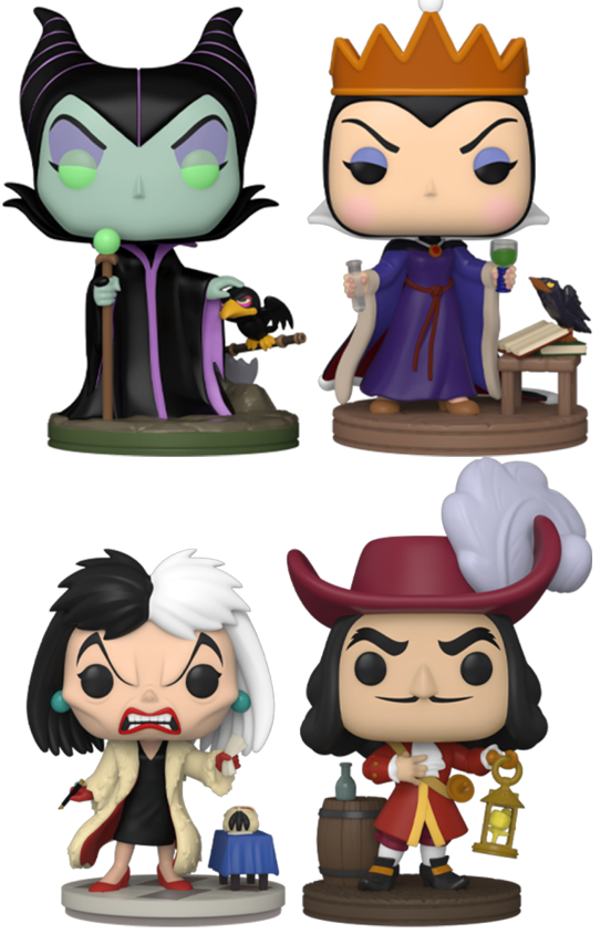 Disney: Villains Glow 4-Pack (Pop! Vinyl)